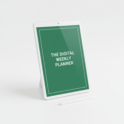 The Digital Weekly Planner cover on an iPad