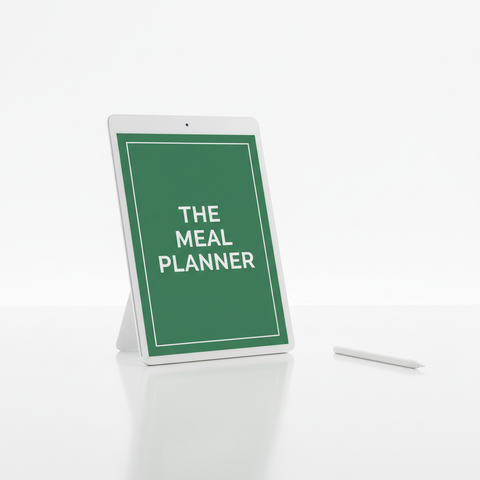 The Meal Planner cover on an iPad, included in the Planner Trio bundle